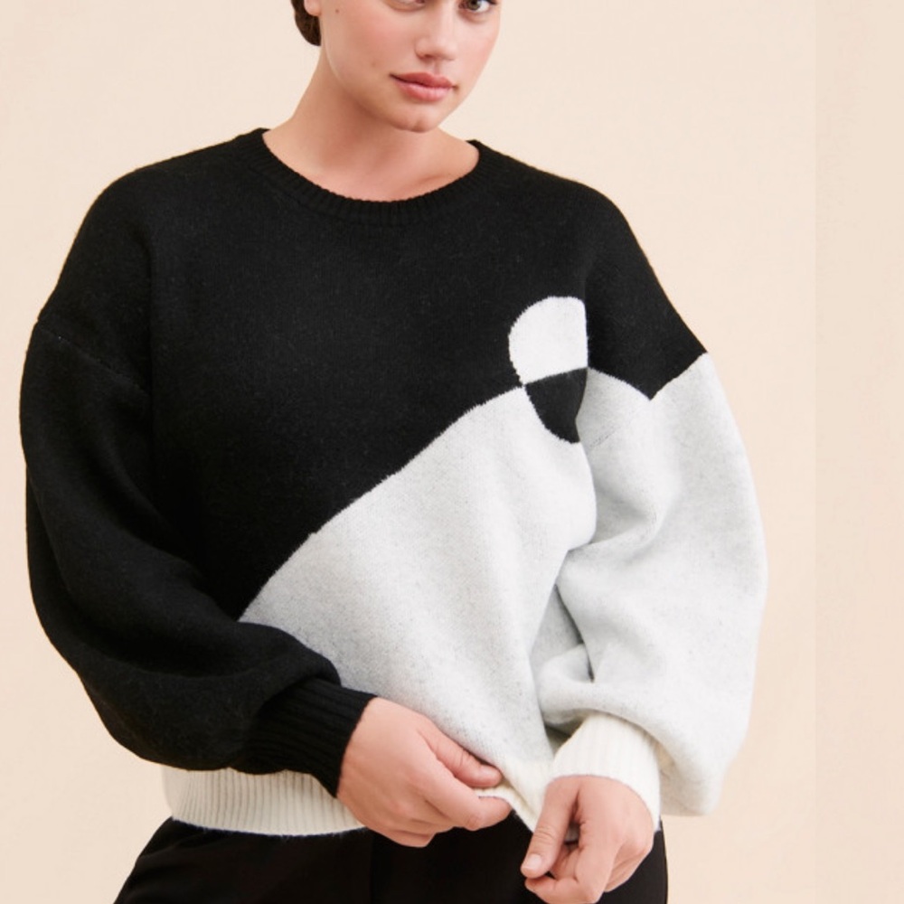 Half and Half Women's Crew Neck Sweater